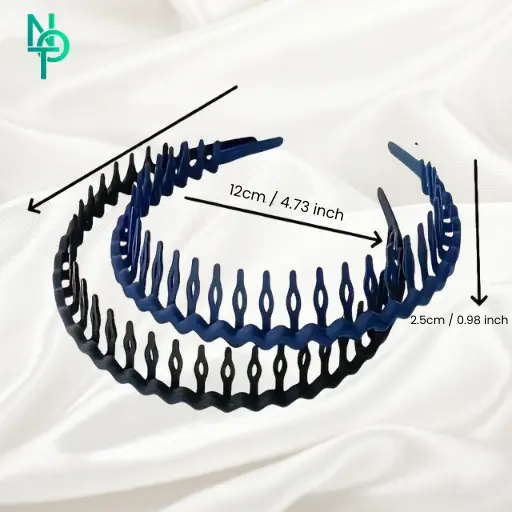 9pcs Fashionable Hair Hoop set | Multicolor Stylish Hair Hoop | Headbands with Comb | Hairbands for Women and Girls | UK Seller | Ready to Ship 2