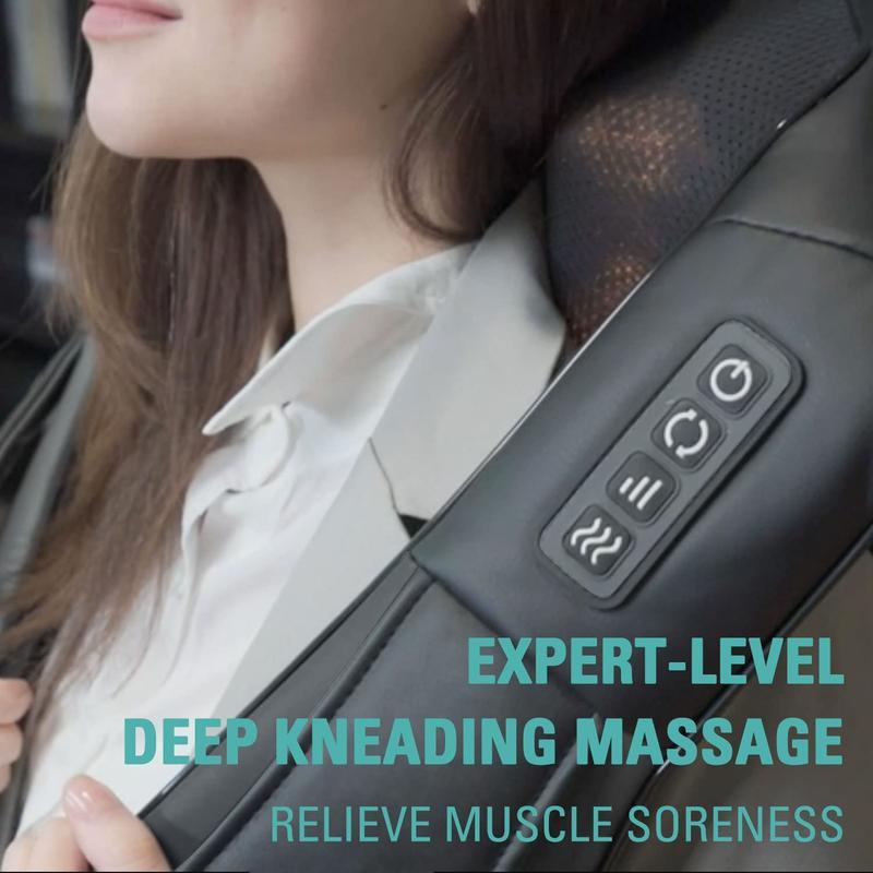 Shiatsu Neck and Back Massager, Electric Shoulder Massager, Car Neck Massage Pillow for Neck, Back, Shoulder, Foot, Leg Massage, Perfect Gift for Men/Women/Family, Thanksgiving, Christmas, New Year Gift 7