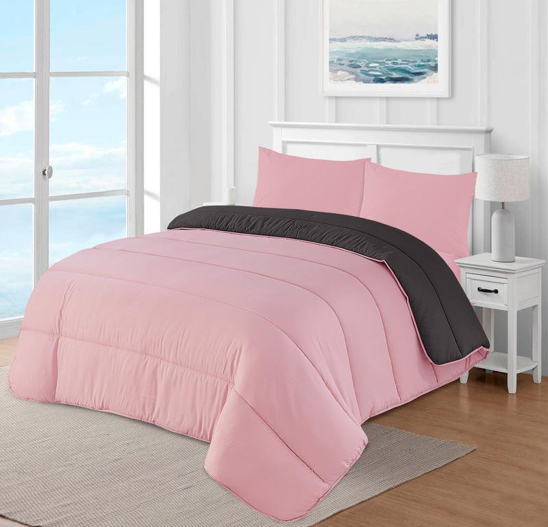 Coverless Hollowfiber Duvet 13.5 tog Straight Stitched Reversible Double King warm 0