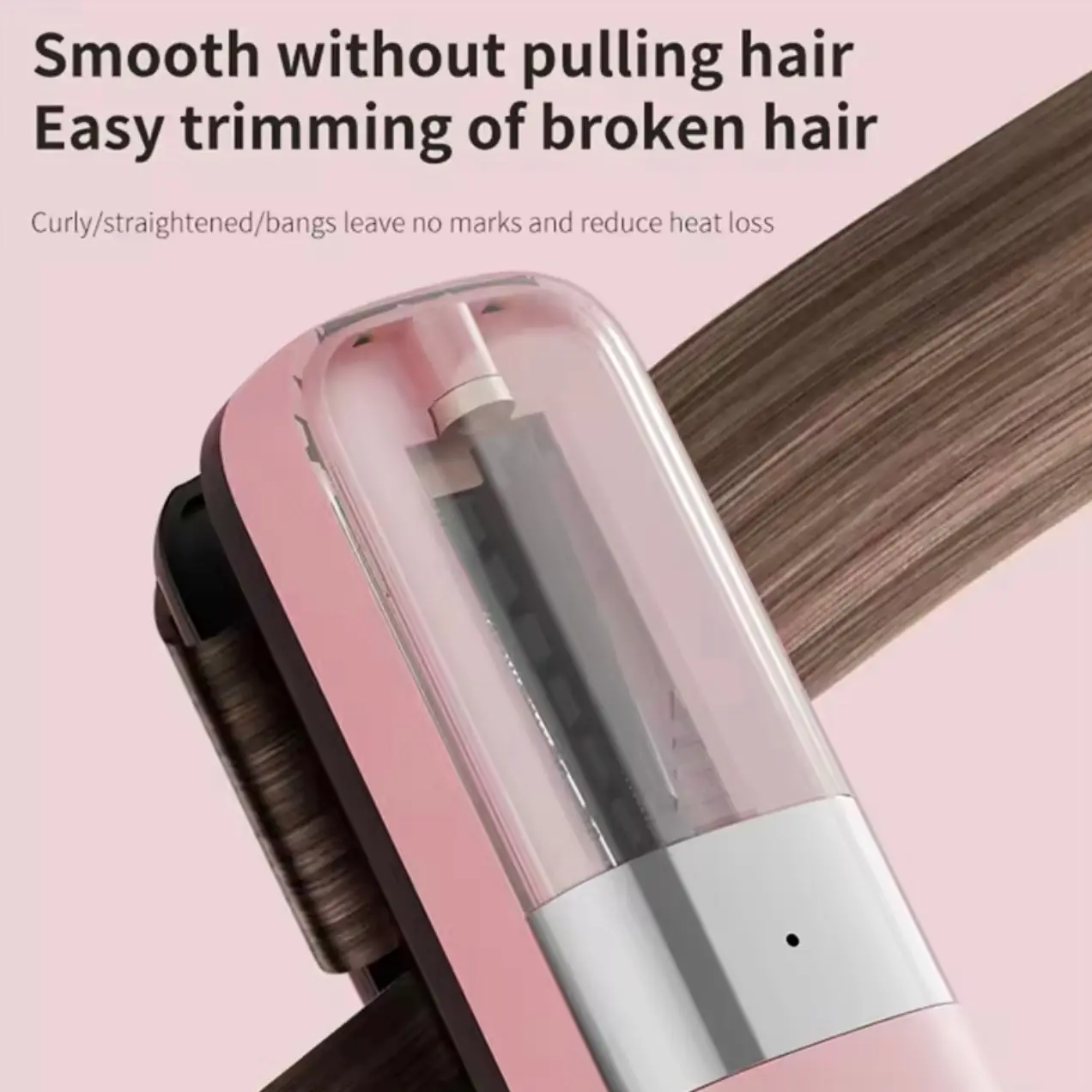 Cordless Hair Cutting Machine with Split Remover and Comfort for Women - Professional Automatic Trimmer for Dry Damaged Brittle Hair Ends