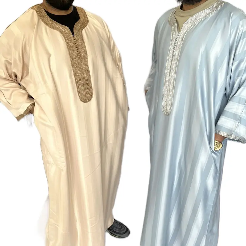 Men's Moroccan Oversized Thobe - Tyipacal Pattern - All Seasons- Eid- Ramadan 6
