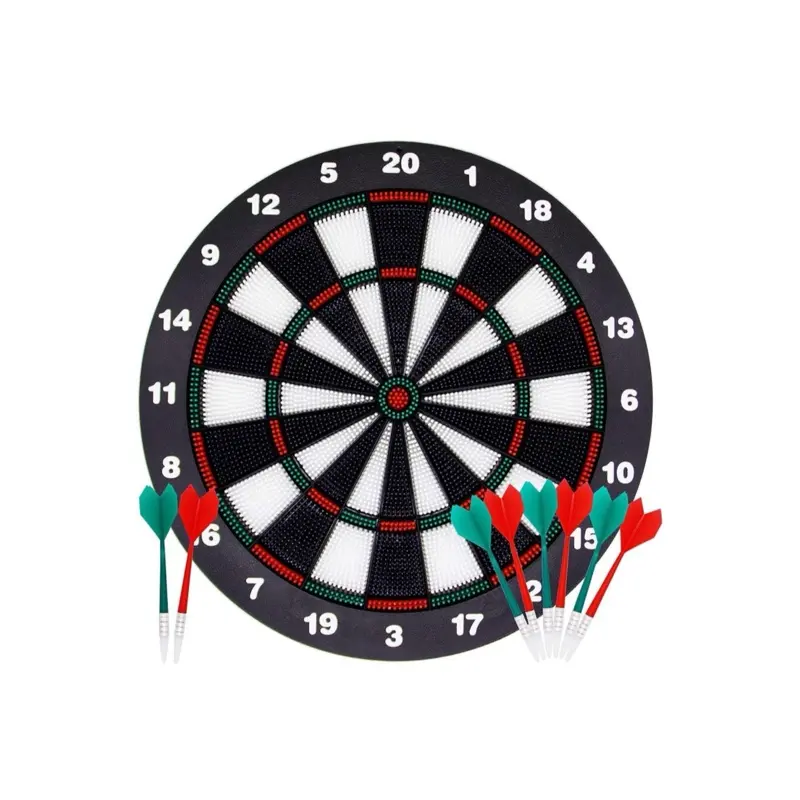 Darts Safety Kids Dartboard Set plastic bristles dartboard with 6 Soft tip dart Safe children dart board set Recreational Target game for Youngster with Friends Fun Sport & Special Occasions Gift