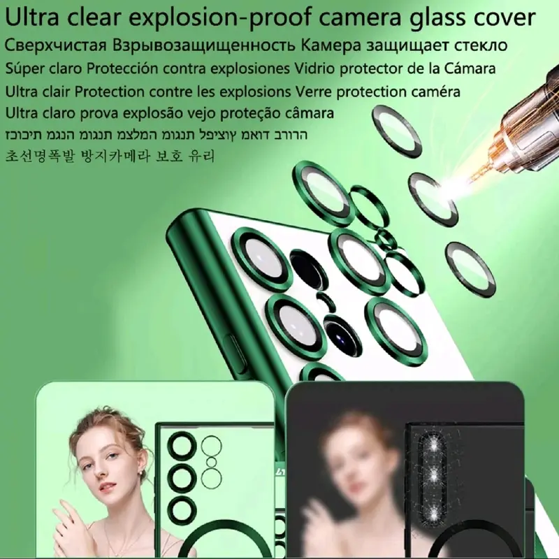 Samsung S23 / S24 Ultra & S24 / S24 Plus Magsafe Case Back Clear Plating Magnet Cover 1