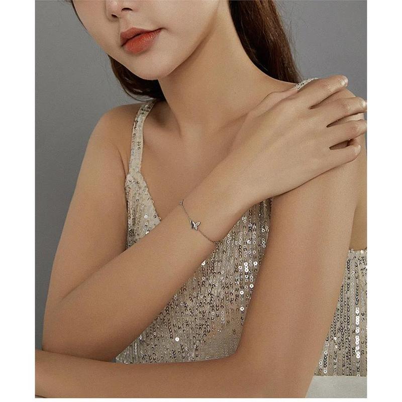 925 Sterling Silver Flying Butterfly Bracelet 3