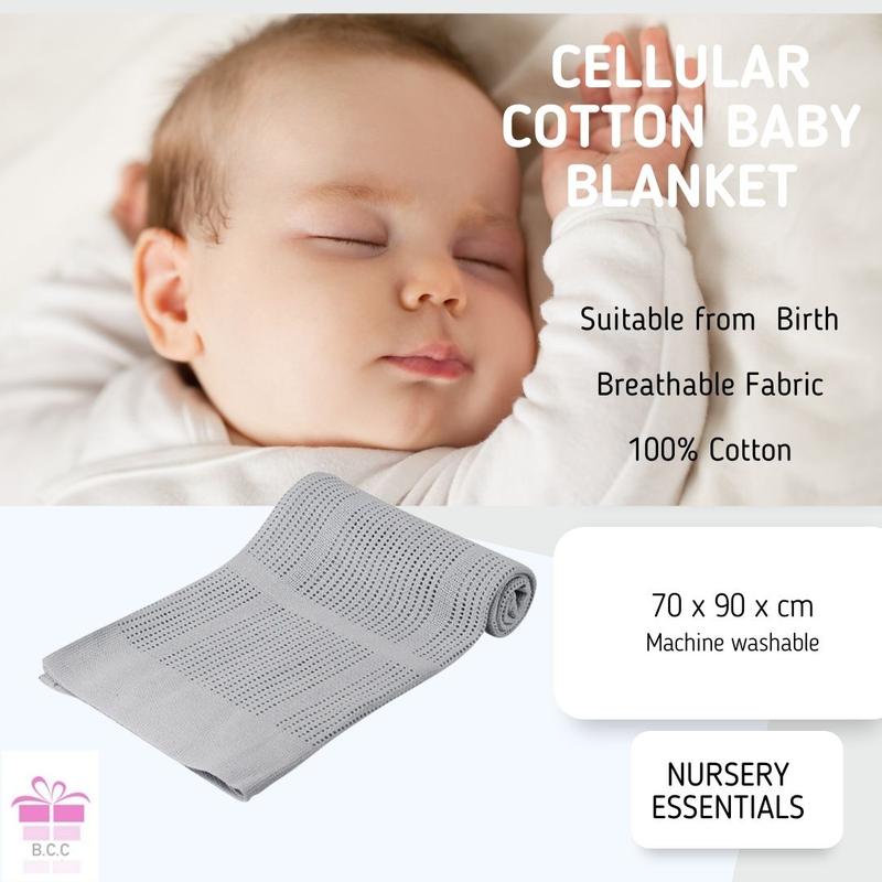 Baby Hamper Newborn Baby Unisex Gifts Includes Baby Essentials for Newborn Extra Soft Cellular Blankets Baby Muslin Squares Brush and Comb and Baby Manicure set 3