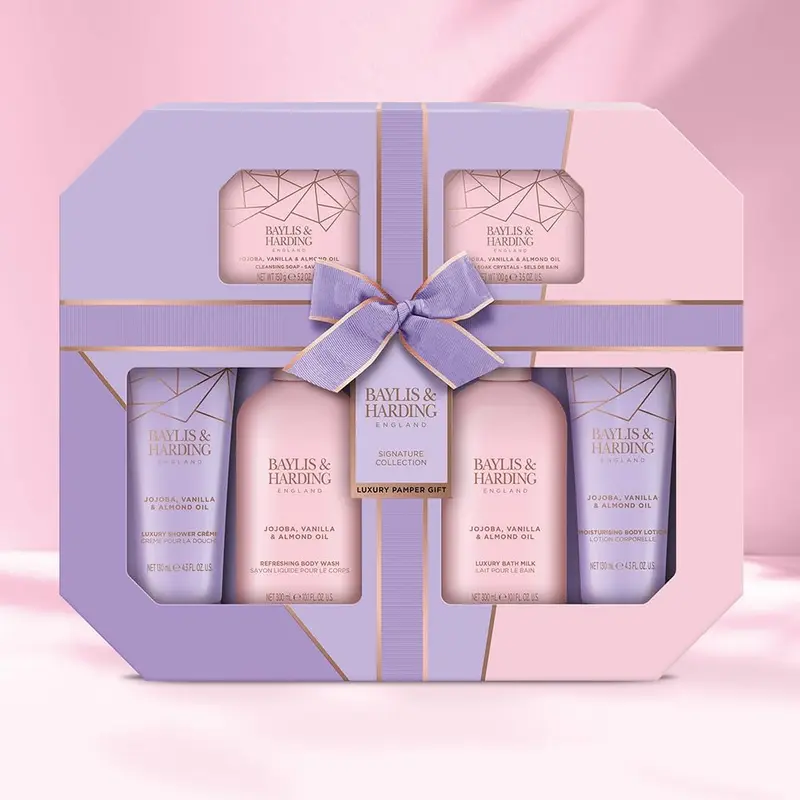 Baylis & Harding Jojoba, Vanilla & Almond Oil Ultimate Bathing Large Gift Set (Pack of 1) - Vegan Friendly Body Care Hydrating Comfort Cosmetics Skincare Luxury 5