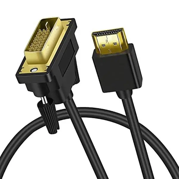 Twozoh 4K HDMI to DVI Cable 1M, Ultra Thin DVI to HDMI Cable Bi Directional Flexible & Hyper Slim 24+1 Male to HDMI Male Cable Support 4K@60HZ/1080P Full HD Accessories Adapter Devices