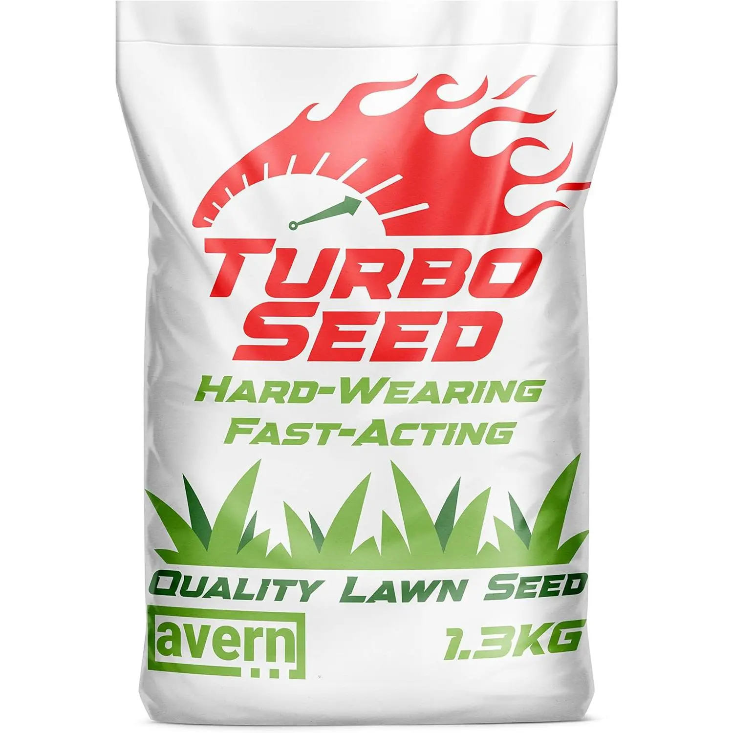 Turbo Grass Seed 1.3KG, Fast Growing Lawn Seed, Hard Wearing Grass, Dog Friendly, Can Germinate as Quick as 7 Days, Ideal for Overseeding or New UK Gardens (1.3KG, Upto 78 sqm Coverage)