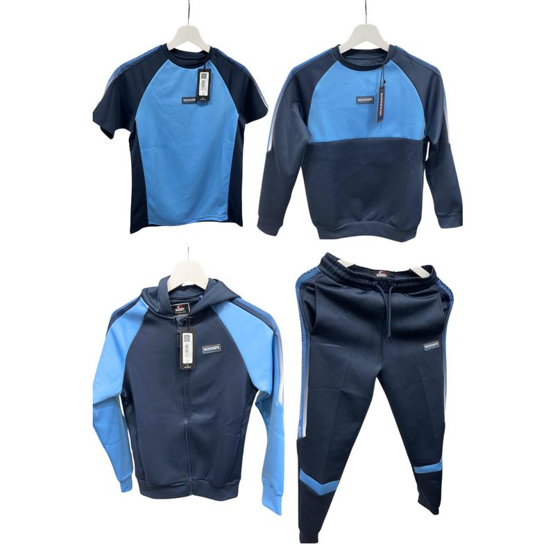 Kids Mckenzie Blue Hooded tracksuit (4 piece set) 0