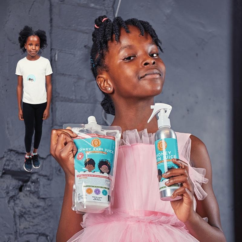 Afro-Curly Kids Hair Leave-in Detangler - Honey Rain Juice - with   Aloe Vera, very Hydrating 1