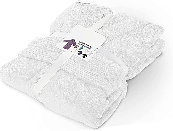 Men's & Ladies House Bathrobe Shawl 100% Egyptian Cotton Terry Towelling Hooded Luxury Robe Collar Dressing Gown Unisex Comfort Comfortable babylon Womenswear Light Summer Loungewear Plush Pockets Nightwear Soft Women Underwear Lady 3