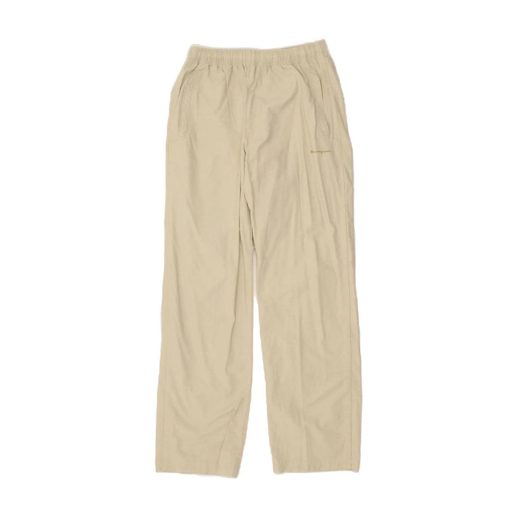 Pre-Owned Vintage CHAMPION Womens Tracksuit Trousers UK 12 Medium Beige Polyamide