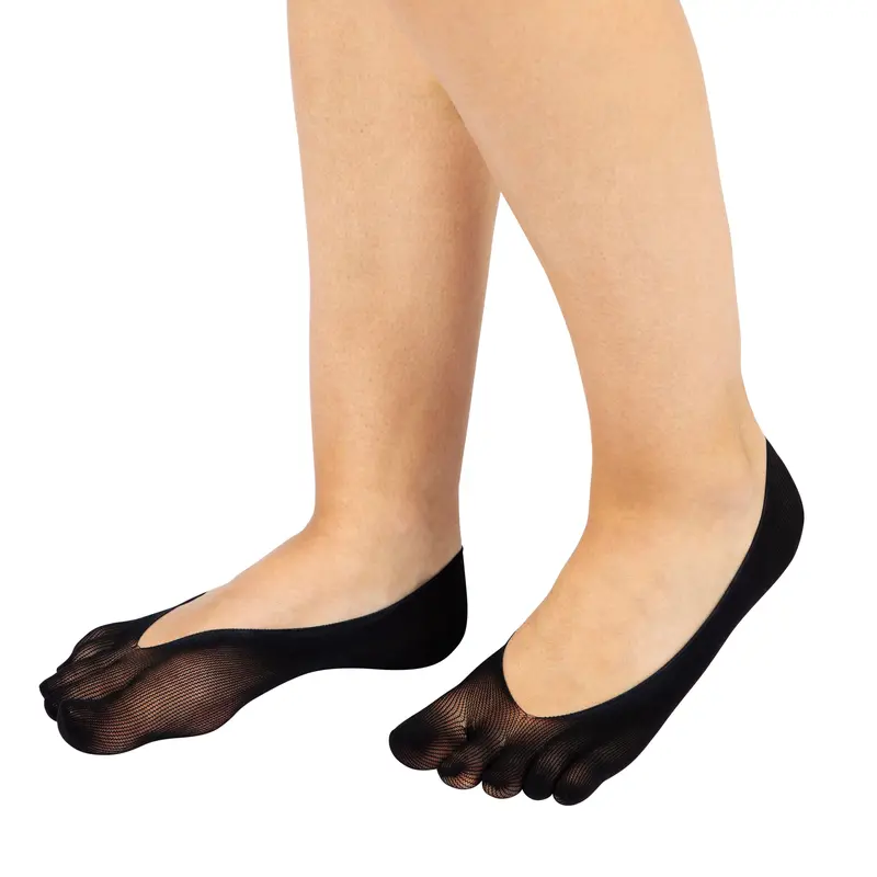 TOETOE Women's Plain Nylon Toe Foot Cover Socks for Blister Prevention and Comfort 4