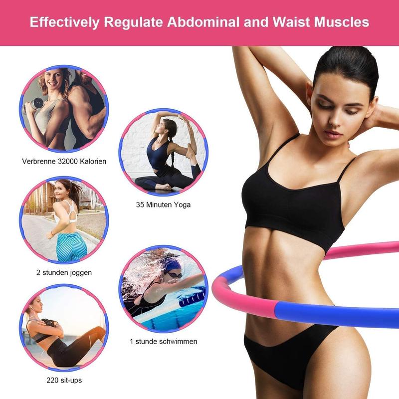 Hula Hoop Ring - Weighted Exercise Hoop for Fitness, Weight Loss, Padded Comfort, Adjustable Fun Workout Tool 5