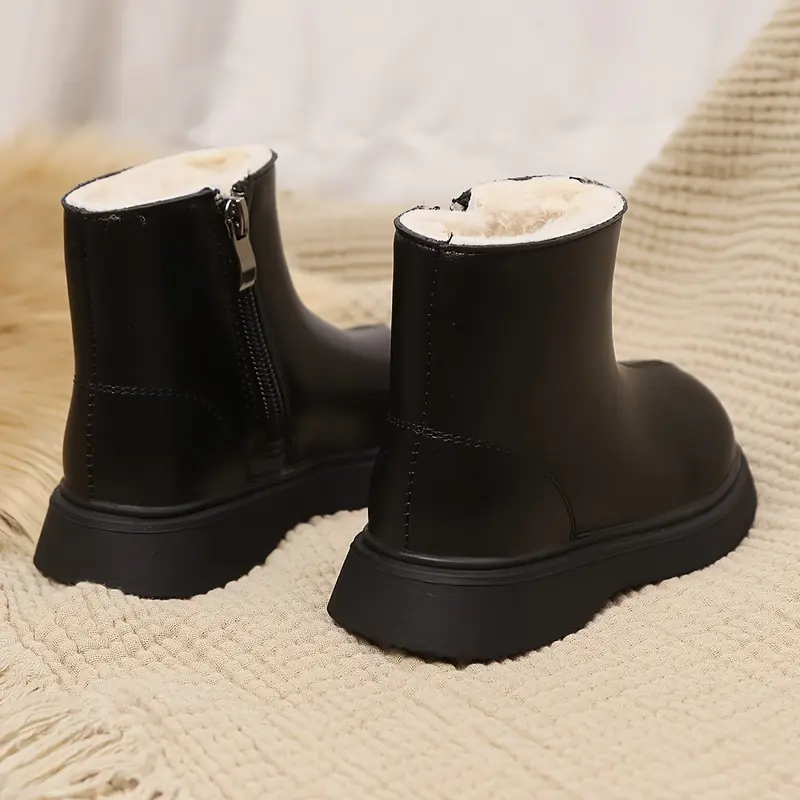 Girls' Fashionable Ankle Boots with Comfortable Cushioning - Casual, Waterproof, Easy Zip-Up, for Casual Attire in Autumn/Winter 4