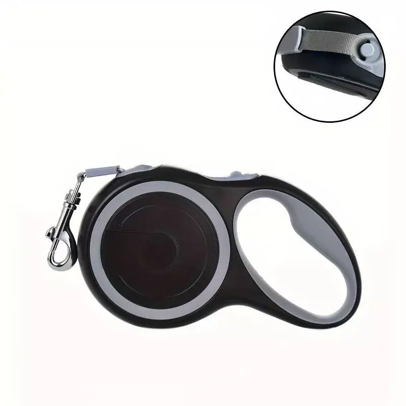 Dog Lead Collar Retractable Dog Lead Extendable Training Dog Leash Pet Leads 8m - Color Grey