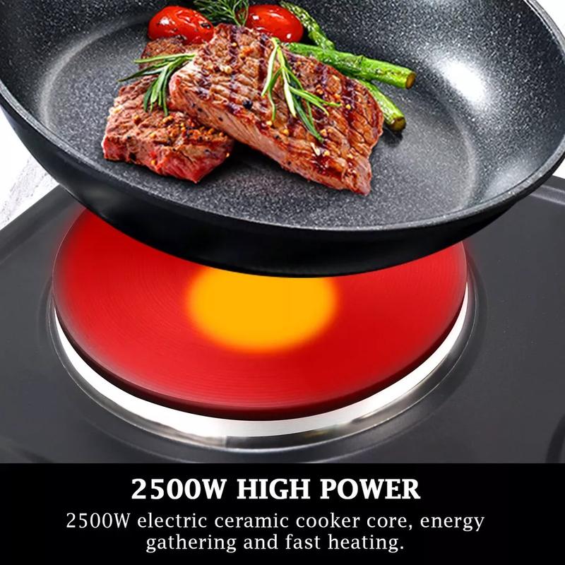 Twin Hot Plates Electric Table Top Cooker Kitchen Hob Different Sizes 2500W 4