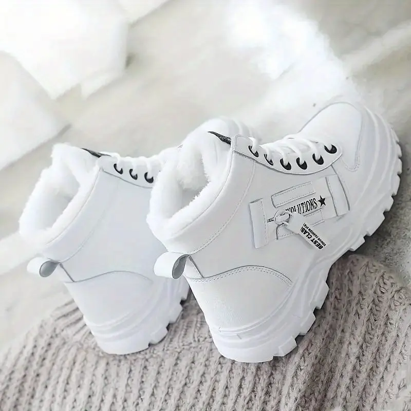 Cozy Winter Ankle Boots - Insulated, Plush Lined, Lace Up, High Top, Thermal, Water Resistant, Short Boots for Outdoor Activities - Perfect for Cold Weather