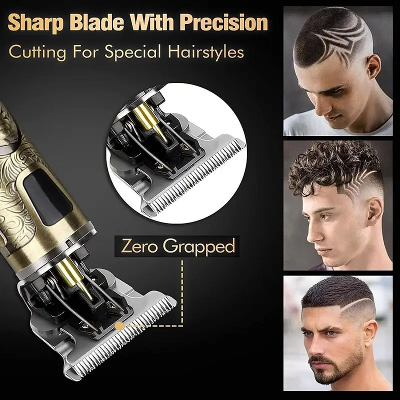 Mens Hair Clippers Shaver Trimmers Machine Cordless Beard Electric Haircut Handle 8