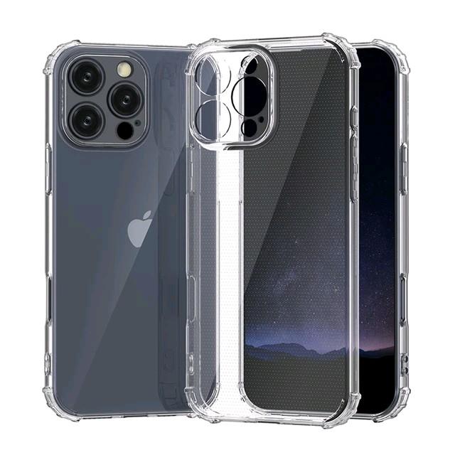 Shockproof Transparent Full Cover Phone Case (1 Count), Decorative Phone Protector Cover, Phone Accessory Compatible With iPhone 15 , 15 pro and 15 pro max Accessories Protection Silicon Silicone Durable Protective Cellphone Casing Smartphone 2