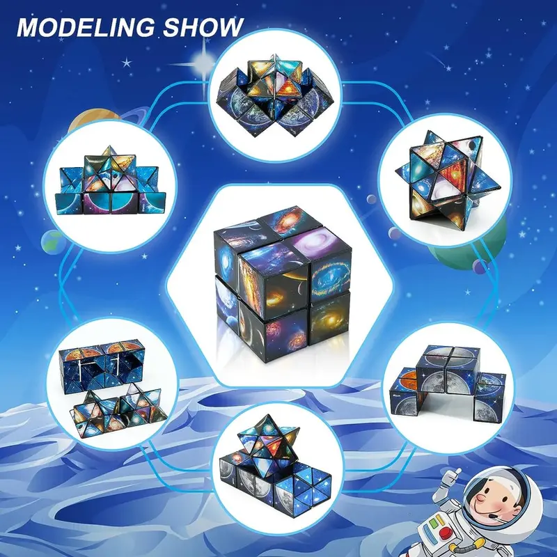 3D Magic Cube Star Cube Shifting Box Anti Stress Puzzle Toys Kids Gift 4