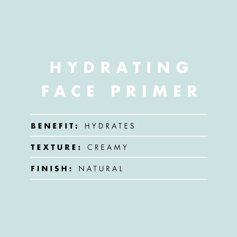 e.l.f. Hydrating Face Primer, Lightweight, Long Lasting, Creamy, Hydrates, Smooths, Fills in Pores and Fine Lines, Natural Matte Finish, Infused with Vitamin E, 0.47 Oz Makeup Cosmetic Moisturizer Moisture Moisturizing 3