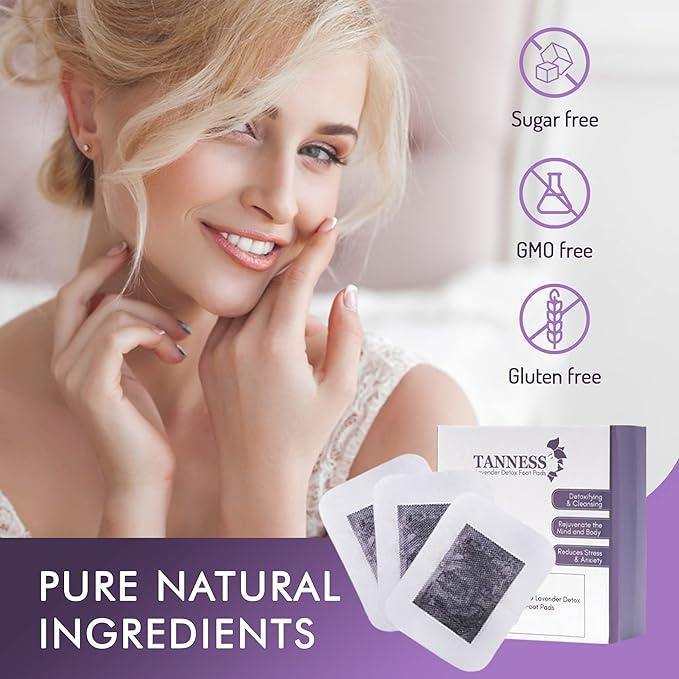 20 Pack Lavender Foot Pads | Detox Foot Patches | Foot Spa Deep Cleansing Pads with Adhesive Films for Removing Body Toxins, Migraine Relief, Foot Care, and Sleep Aid (Lavender) 2