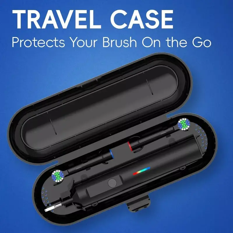 Toothbrush Electric Rechargeable Pro Rotating Brush Heads Timer Modes Usb 5