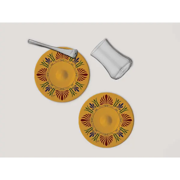Dervish ADZ Istanbul Tea Glass and Saucer - Yellow 2