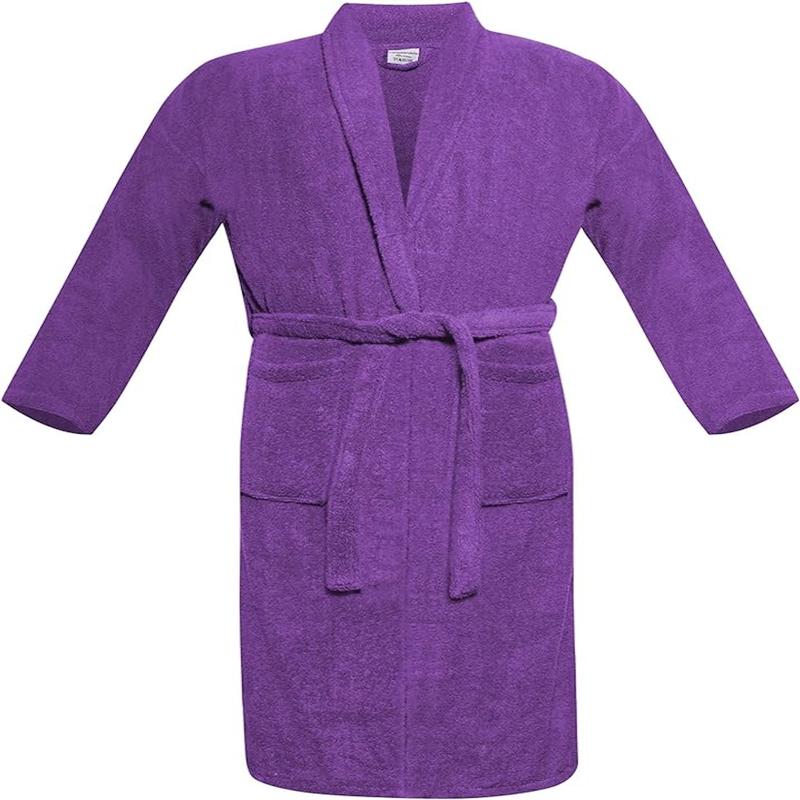 Egyptian Cotton Bath Robe Terry Towelling Robe Dressing Gown Luxury and Super Soft Womens Nightwear Mens House Gown Comfort Fit Womenswear Bathrobe Loungewear Long Sleeve 6