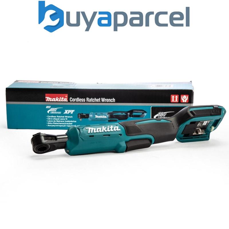 Makita DWR180Z 18v LXT Ratchet Wrench 1/4" Or 3/8" Square Drive + 9Pc Socket Set 4