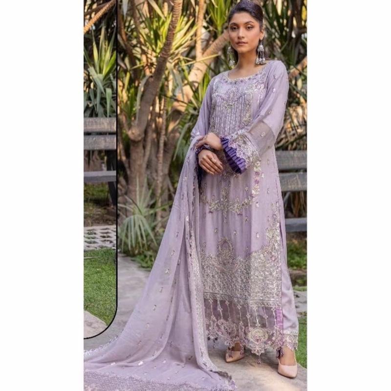 RAYA (EID) Fancy salwar kameez dress 3 piece Pakistani chiffon embroidered heavy stonework wedding edt embellished S-XL 1