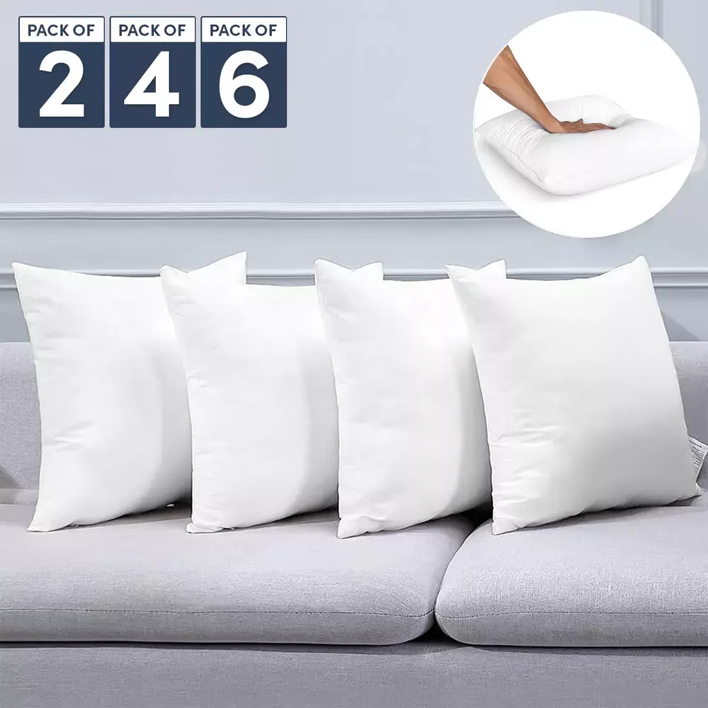 45x45 Cushion Inner Pads Inserts Filler Scatter Extra Deep Plump Cushions - Pack of 1, 2, 4, 6 - Hotel Quality