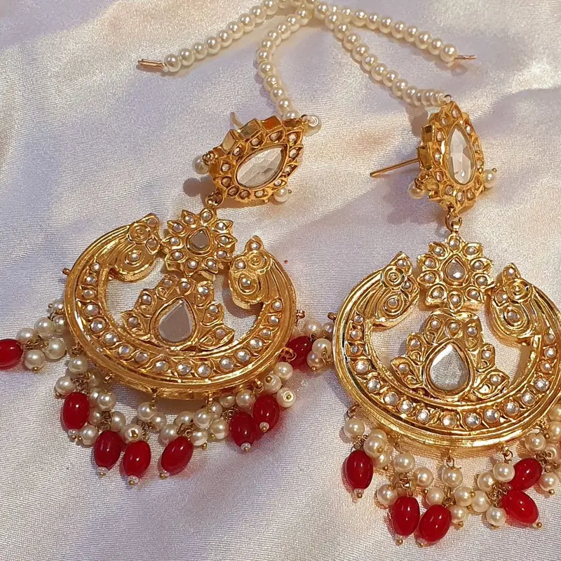 Original Multani Thapa Earrings with original gold polish. 1