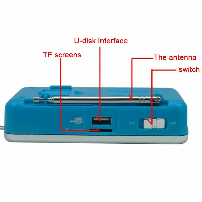 Mini FM Radio Digital Portable Stereo Speaker MP3 Audio Player USB Rechargeable 7