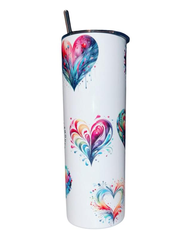 Product Introduction of 20Oz Handcrafted Double Walled Tumbler With Metal Straw - Boxed for Hot and Cold Drinks - Drinkware, Cup Portable Water Proof Water Bottles Washable Stylish Reusable Mug Bottle 9