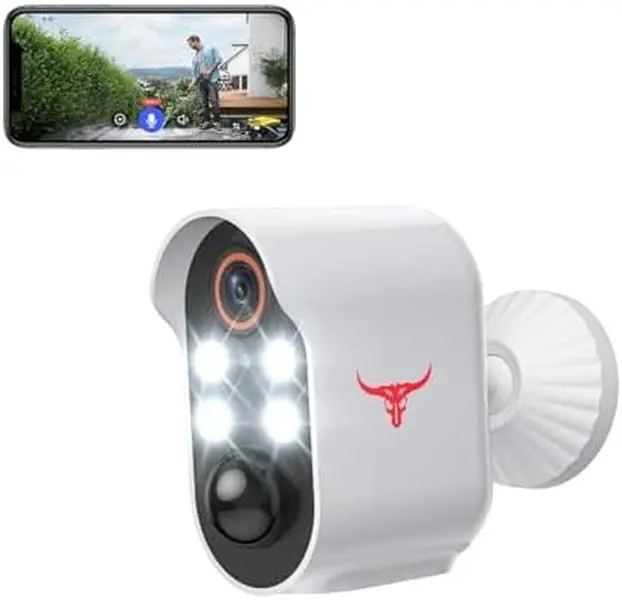 Wireless IPC Camera Security, AI Human Detection Security Cameras, 2-way Audio Rechargeable 2.4GHz WiFi Home Safe Mini Camera Security, Home Monitor Security Camera, Household Lens Monitor, Girls Birthday Gift, Home Essentials