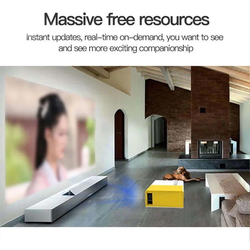 Portable Projector 1080P HD Mini Home Cinema Movie Theater Projector Multimedia 6