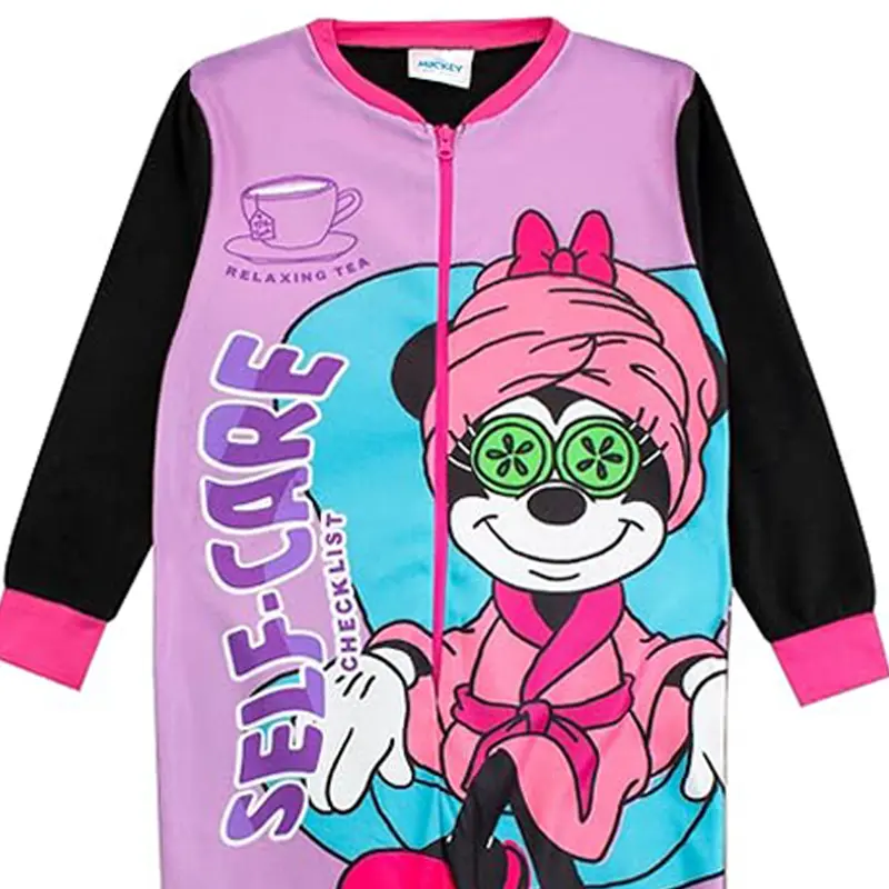 Girls Disney Minnie Mouse Micro Fleece Onesie Age 3-10 Years 2