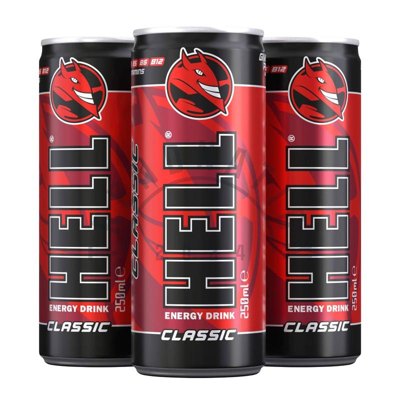 Hell Classic Energy Drink 24 Pack (24 x 250ml) Cans Sports Beverage 4