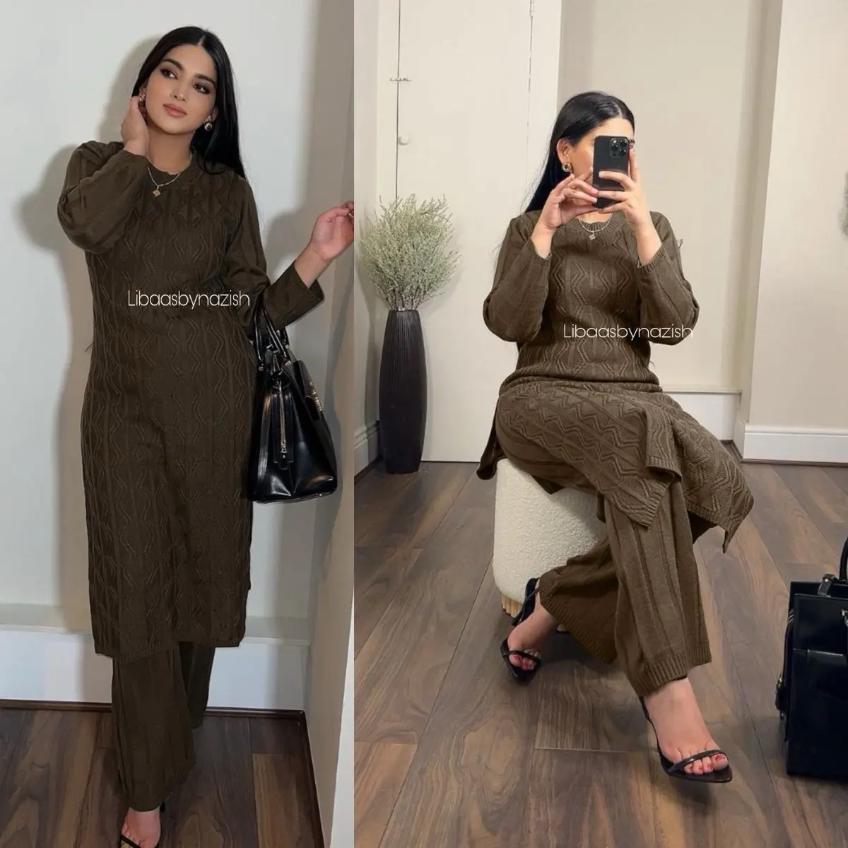 LBN- Pardes |Co Ord Elegant Winter Modest Knit Set Womenswear