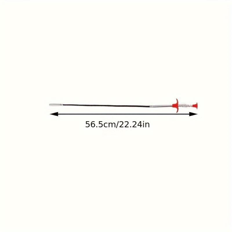 1pc 56.49cm Drain Clog Remover Tool, Drain Cleaner Hair Clog Remover, Shower Drain Clog Remover Tool, Sink Snake, Drain Hair Remover For Shower, Kitchen Sink Bath Tub Bathroom, Bathroom Accessories 3