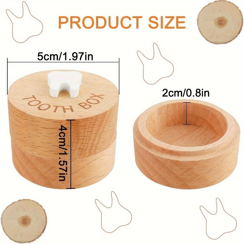 Product Introduction of 1pc Tooth Fairy Box, Tooth Fairy Keepsake Box, 3D Carved Wooden Box, Souvenir, Cute Tooth Holder, Great Christmas Halloween Thanksgiving Day Gift, New Year's Gift, Valentine's Day Gift 4
