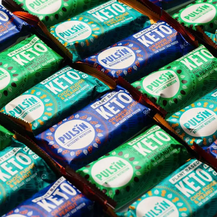 Pulsin - Mixed Keto Bar Case (18x50g)  Gluten free, High in Fibre, Low Sugar & Carb 2