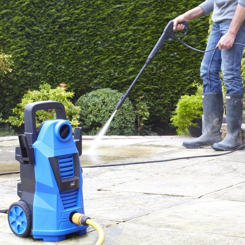 Neo Electric High Pressure Washer with Adjustable Nozzle and Washer Brush 2