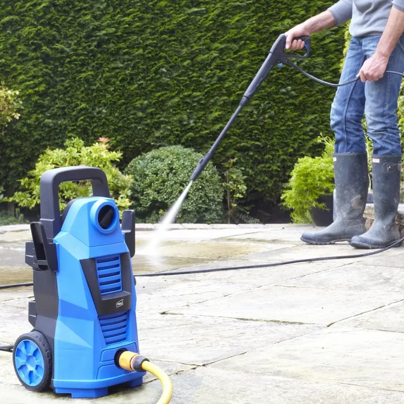 Neo Electric High Pressure Washer with Adjustable Nozzle and Washer Brush 1