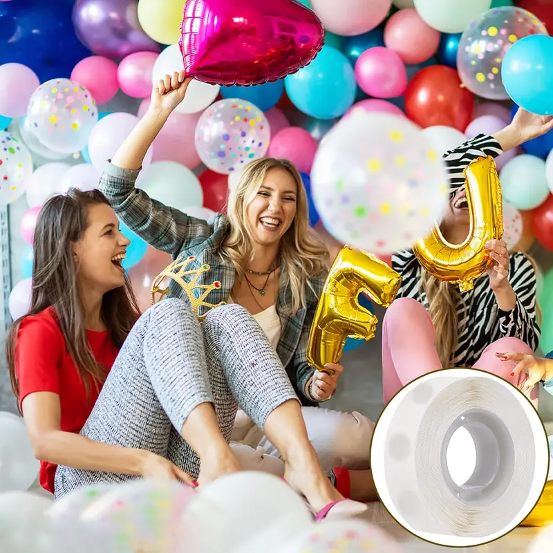 600 PCS Balloon Glue Dots, Removable Balloon Sticky Spots,Extra Strong Glue Dots Double Sided for Birthday Party Wedding Christmas Decorations and DIY Scrapbooking Craft. (600 PCS) 2