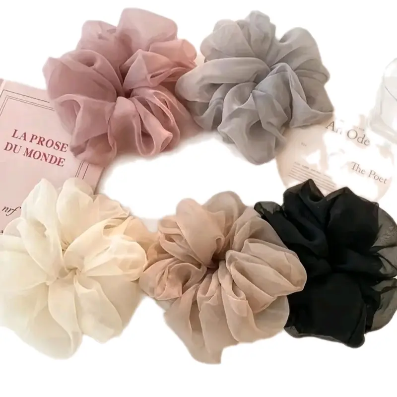Elegant Hair Ties Puff Chiffon Scrunchies 1