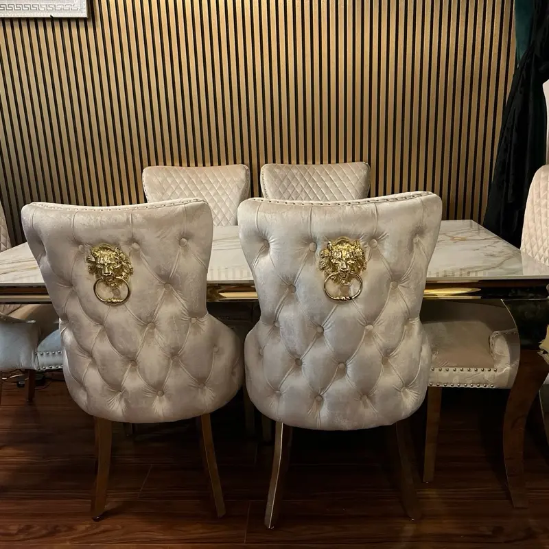 Kata Gold Louis with Cream Gold Victoria Chairs - 1.5M 7