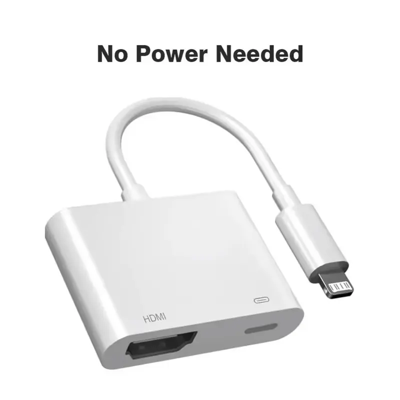 Lightning to HDMI Adapter - 1080P HD Video Converter for iPhone & iPad | No Power Needed | Plug & Play 4